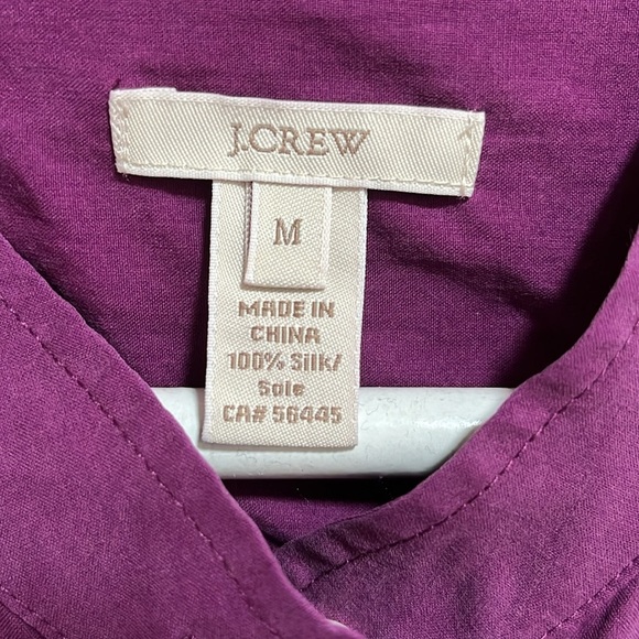 J. Crew Deep Purple Button-Up Blouse - Picture 3 of 6